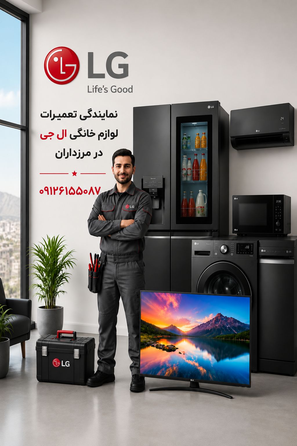تعمیر لوازم خانگی ال جی مرزداران